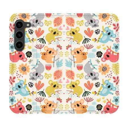 Housse Cuir Portefeuille Pour Samsung Galaxy S23 Plus Animal Koala Pattern
