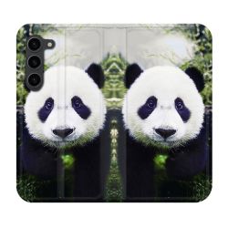 Housse Cuir Portefeuille Pour Samsung Galaxy S23 Plus Animal Panda Color