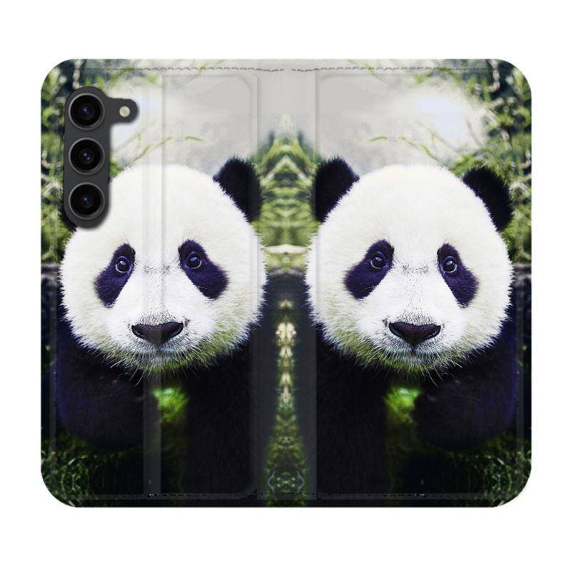 Housse Cuir Portefeuille Pour Samsung Galaxy S23 Plus Animal Panda Color