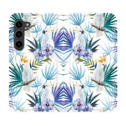 Housse Cuir Portefeuille Pour Samsung Galaxy S23 Plus Animal Perroquet Peinture