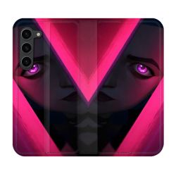 Housse Cuir Portefeuille Pour Samsung Galaxy S23 Plus Arcane Jynx Rose