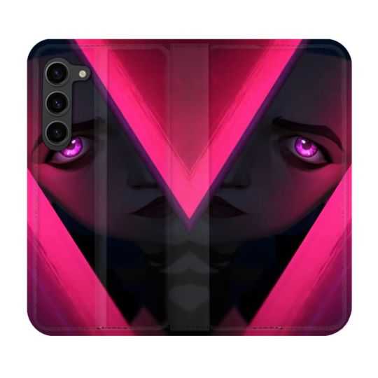 Housse Cuir Portefeuille Pour Samsung Galaxy S23 Plus Arcane Jynx Rose