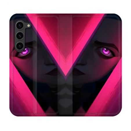 Housse Cuir Portefeuille Pour Samsung Galaxy S23 Plus Arcane Jynx Rose