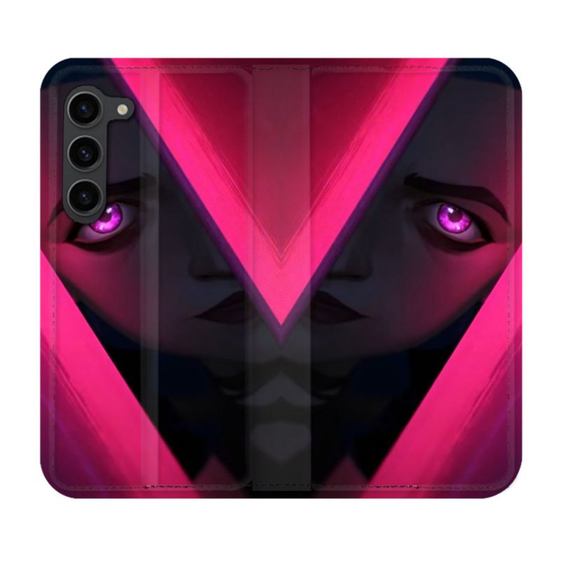 Housse Cuir Portefeuille Pour Samsung Galaxy S23 Plus Arcane Jynx Rose
