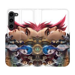 Housse Cuir Portefeuille Pour Samsung Galaxy S23 Plus Arcane Jynx Sœur
