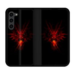 Housse Cuir Portefeuille Pour Samsung Galaxy S23 Plus Fantastique Dragon Feu