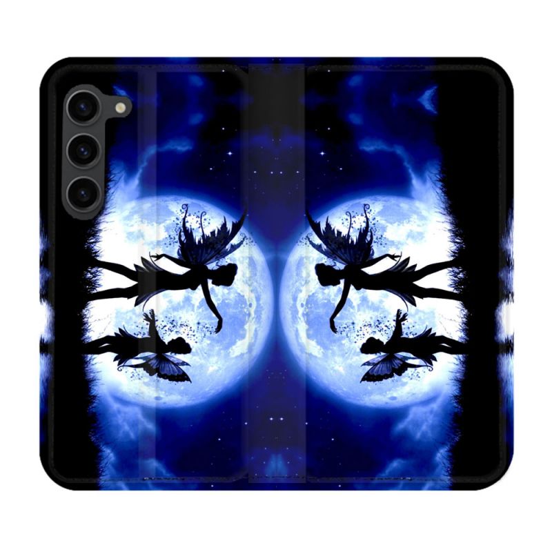 Housse Cuir Portefeuille Pour Samsung Galaxy S23 Plus Fantastique Fee Lune