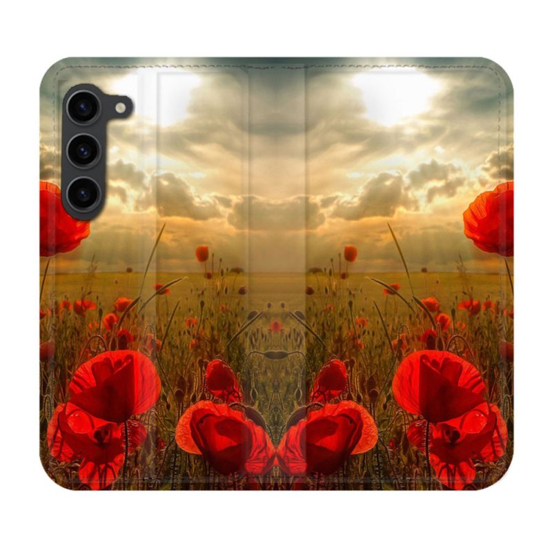 Housse Cuir Portefeuille Pour Samsung Galaxy S23 Plus Fleur Housse Portefeuillelicot