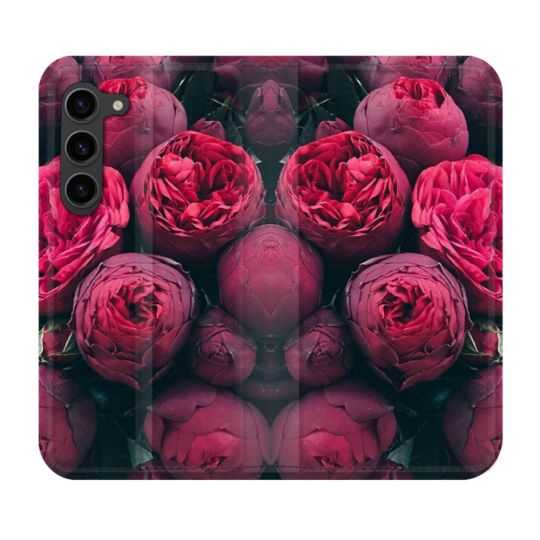Housse Cuir Portefeuille Pour Samsung Galaxy S23 Plus Fleur Pivoine