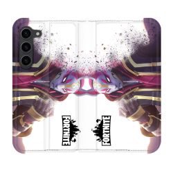 Housse Cuir Portefeuille Pour Samsung Galaxy S23 Plus Fortnite Blanc