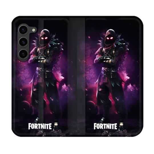 Housse Cuir Portefeuille Pour Samsung Galaxy S23 Plus Fortnite Raven