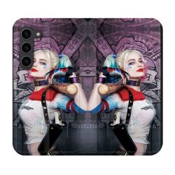 Housse Cuir Portefeuille Pour Samsung Galaxy S23 Plus Harley Quinn Batte