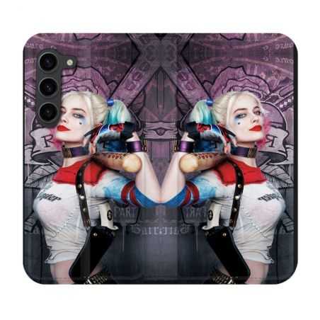 Housse Cuir Portefeuille Pour Samsung Galaxy S23 Plus Harley Quinn Batte