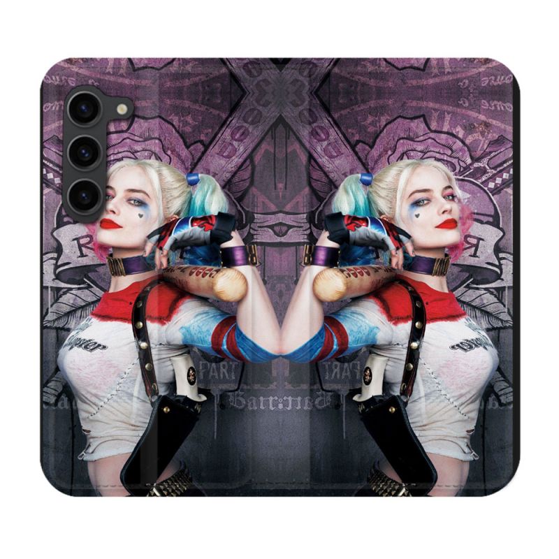 Housse Cuir Portefeuille Pour Samsung Galaxy S23 Plus Harley Quinn Batte
