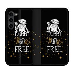 Housse Cuir Portefeuille Pour Samsung Galaxy S23 Plus Harry Potter Dobby Free Noir