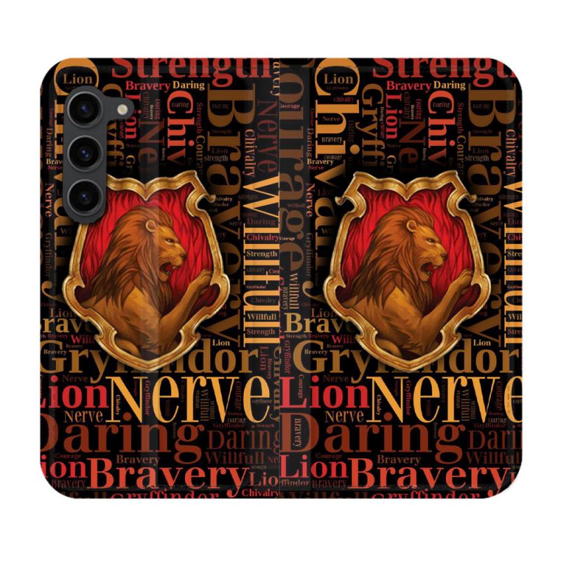 Housse Cuir Portefeuille Pour Samsung Galaxy S23 Plus Harry Potter Griffondor