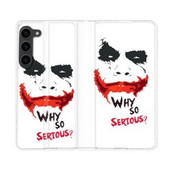 Housse Cuir Portefeuille Pour Samsung Galaxy S23 Plus Joker Blanc