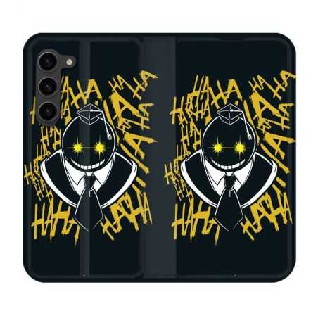 Housse Cuir Portefeuille Pour Samsung Galaxy S23 Plus Manga Assassination Classroom Kuro Noir