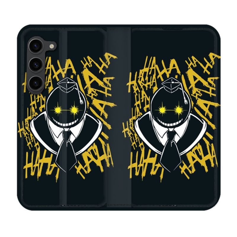 Housse Cuir Portefeuille Pour Samsung Galaxy S23 Plus Manga Assassination Classroom Kuro Noir