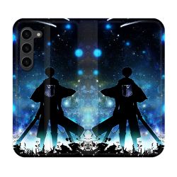 Housse Cuir Portefeuille Pour Samsung Galaxy S23 Plus Manga Attaque Titans Levi