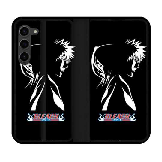 Housse Cuir Portefeuille Pour Samsung Galaxy S23 Plus Manga Bleach Duo
