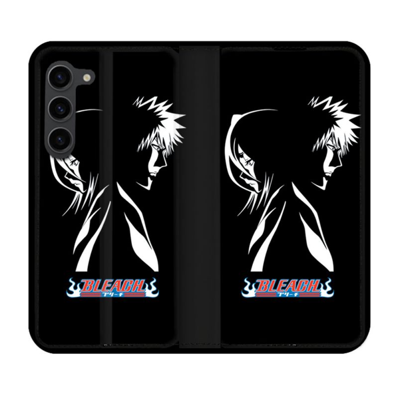 Housse Cuir Portefeuille Pour Samsung Galaxy S23 Plus Manga Bleach Duo