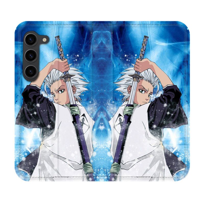 Housse Cuir Portefeuille Pour Samsung Galaxy S23 Plus Manga Bleach Hitsugaya