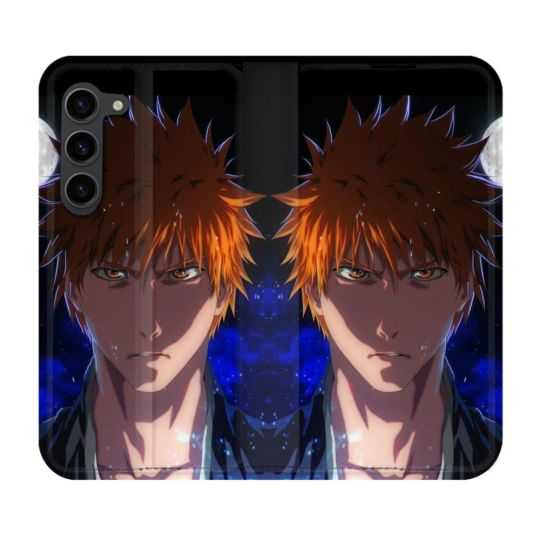 Housse Cuir Portefeuille Pour Samsung Galaxy S23 Plus Manga Bleach Ichigo