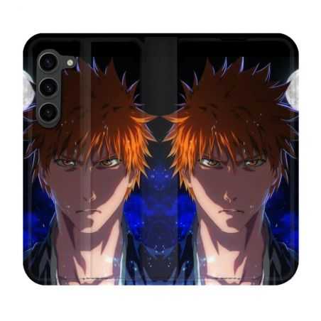 Housse Cuir Portefeuille Pour Samsung Galaxy S23 Plus Manga Bleach Ichigo