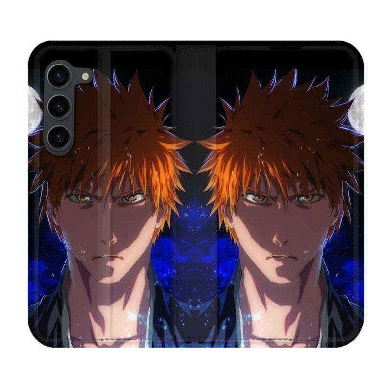 Housse Cuir Portefeuille Pour Samsung Galaxy S23 Plus Manga Bleach Ichigo