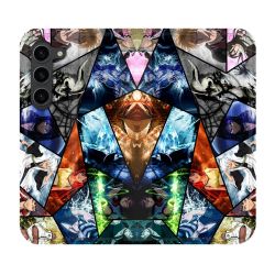 Housse Cuir Portefeuille Pour Samsung Galaxy S23 Plus Manga Bleach Pele Mele