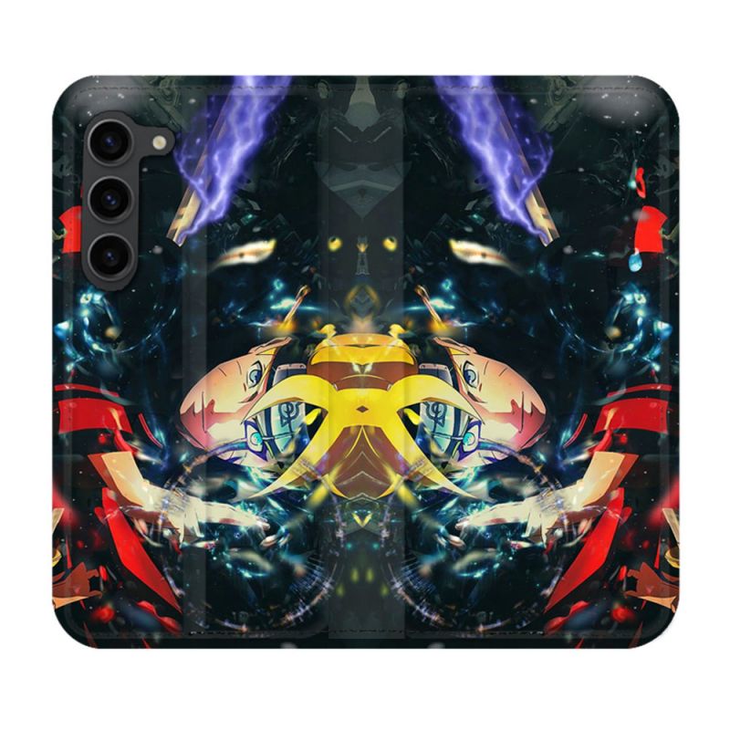 Housse Cuir Portefeuille Pour Samsung Galaxy S23 Plus Manga Boruto Eclair