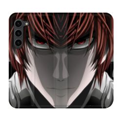 Housse Cuir Portefeuille Pour Samsung Galaxy S23 Plus Manga Death Note Kira