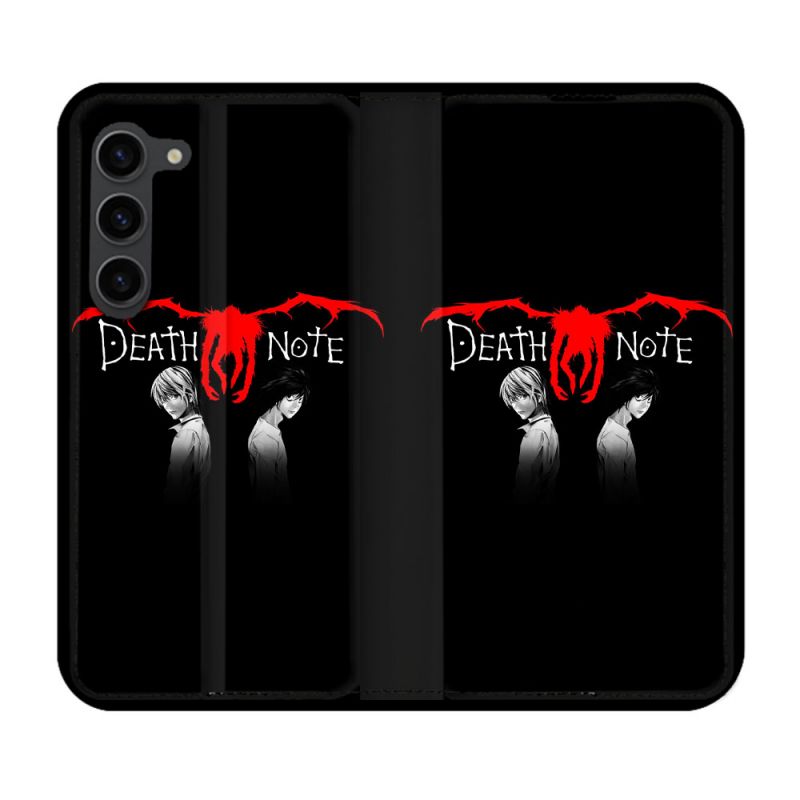 Housse Cuir Portefeuille Pour Samsung Galaxy S23 Plus Manga Death Note Noir