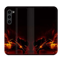 Housse Cuir Portefeuille Pour Samsung Galaxy S23 Plus Manga Demon Slayer Electric