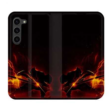 Housse Cuir Portefeuille Pour Samsung Galaxy S23 Plus Manga Demon Slayer Electric