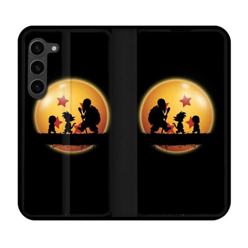 Housse Cuir Portefeuille Pour Samsung Galaxy S23 Plus Manga Dragon Ball Vintage