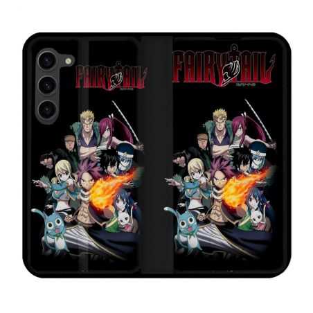 Housse Cuir Portefeuille Pour Samsung Galaxy S23 Plus Manga Fairy Tail Logo Team