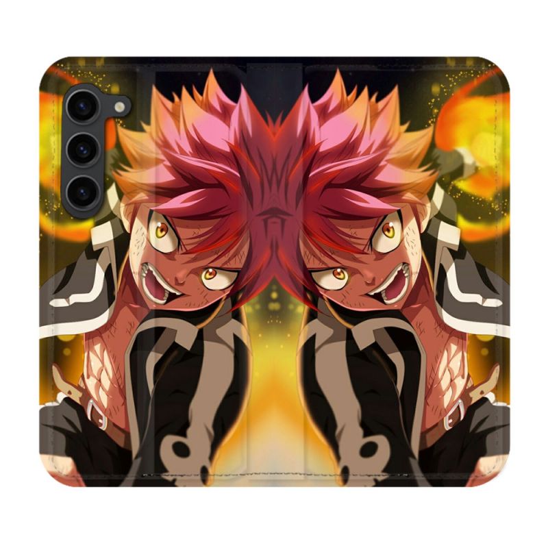 Housse Cuir Portefeuille Pour Samsung Galaxy S23 Plus Manga Fairy Tail Natsu