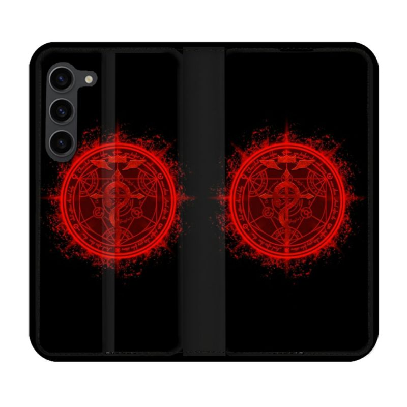 Housse Cuir Portefeuille Pour Samsung Galaxy S23 Plus Manga Fullmetal Alchemist Logo