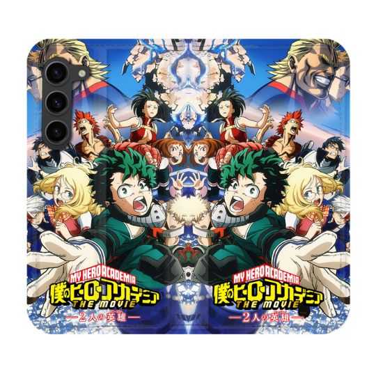 Housse Cuir Portefeuille Pour Samsung Galaxy S23 Plus Manga My Hero Academia Affiche
