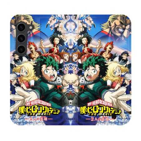 Housse Cuir Portefeuille Pour Samsung Galaxy S23 Plus Manga My Hero Academia Affiche