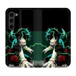 Housse Cuir Portefeuille Pour Samsung Galaxy S23 Plus Manga My Hero Academia Deku