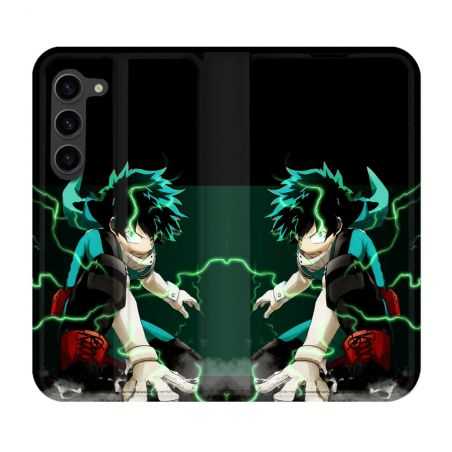 Housse Cuir Portefeuille Pour Samsung Galaxy S23 Plus Manga My Hero Academia Deku