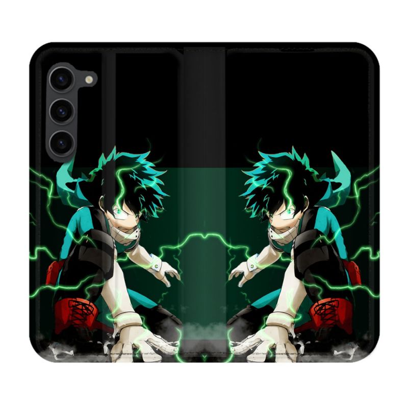 Housse Cuir Portefeuille Pour Samsung Galaxy S23 Plus Manga My Hero Academia Deku