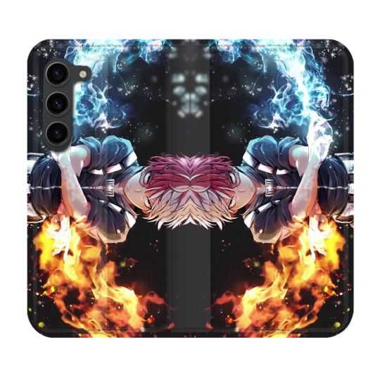 Housse Cuir Portefeuille Pour Samsung Galaxy S23 Plus Manga My Hero Academia Shoto