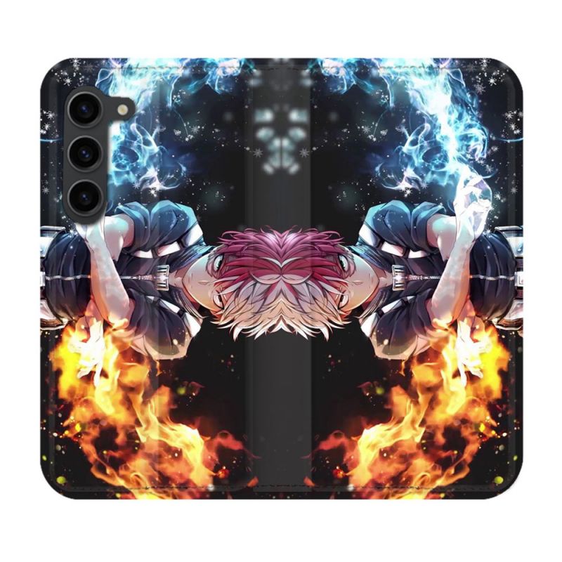 Housse Cuir Portefeuille Pour Samsung Galaxy S23 Plus Manga My Hero Academia Shoto