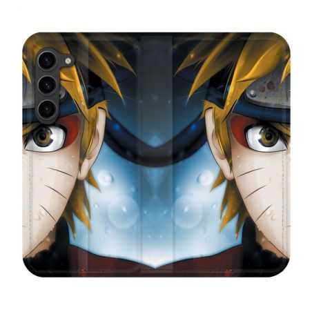 Housse Cuir Portefeuille Pour Samsung Galaxy S23 Plus Manga Naruto Blanc