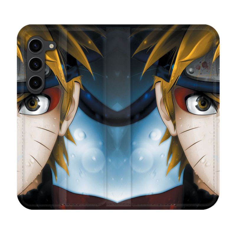 Housse Cuir Portefeuille Pour Samsung Galaxy S23 Plus Manga Naruto Blanc