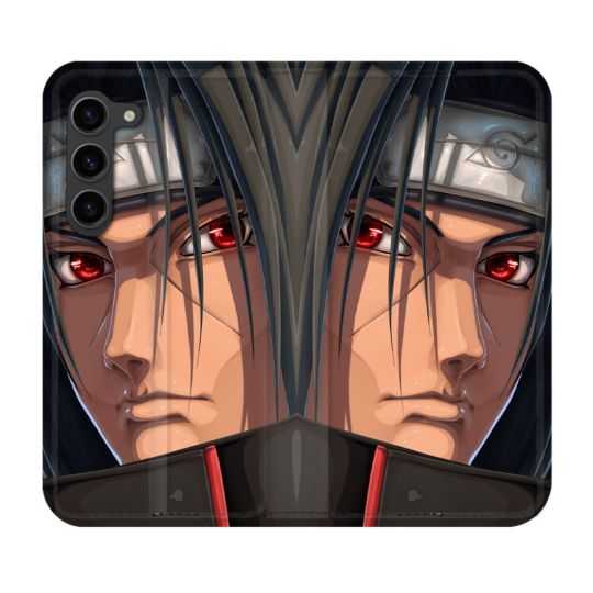 Housse Cuir Portefeuille Pour Samsung Galaxy S23 Plus Manga Naruto Itachi Visage